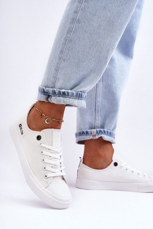 Dámsky nízky materiál bežná obuv Big Star KK274008 biela farba