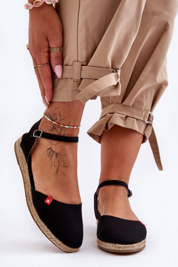 Dámske espadrilky s platformou Big Star FF274526 čierna 2