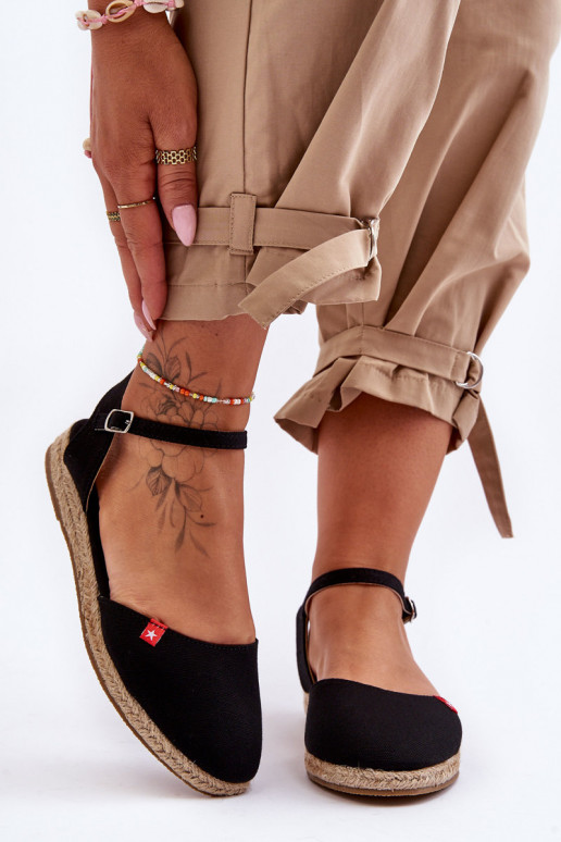 Dámske espadrilky s platformou Big Star FF274526 čierna