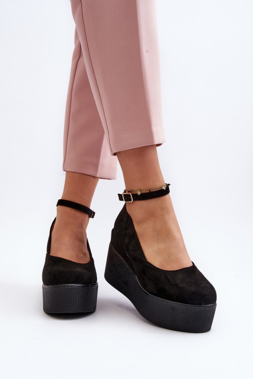 Dámske espadrilky Zapnuté INedge čierna Málla