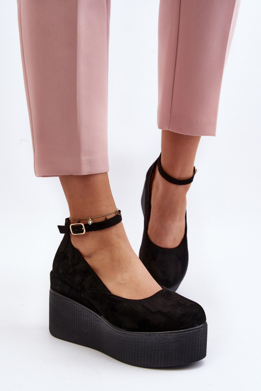 Dámske espadrilky Zapnuté INedge čierna Málla