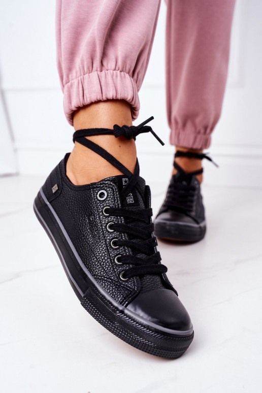 Dámske kožené tenisky BIG STAR II274002 čierna