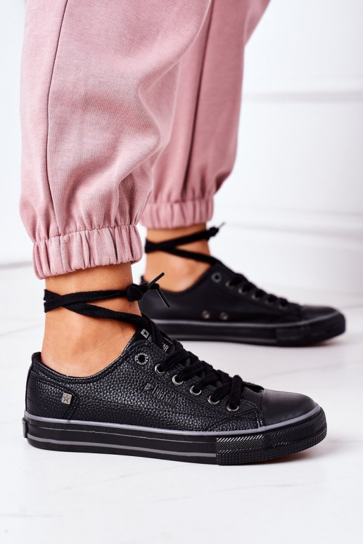 Dámske kožené tenisky BIG STAR II274002 čierna