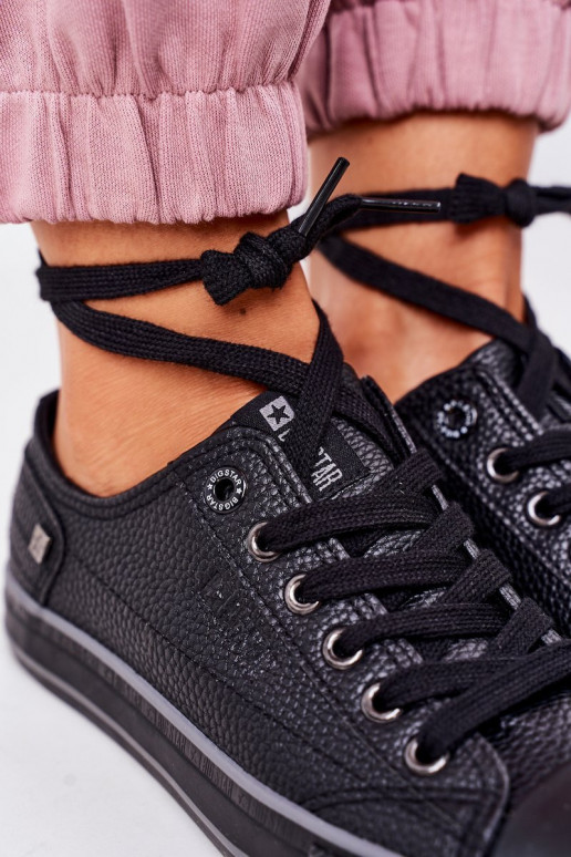 Dámske kožené tenisky BIG STAR II274002 čierna