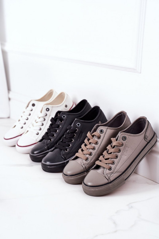 Dámske kožené tenisky BIG STAR II274002 čierna