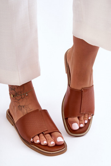 Dámske papuče Kožené Hnedá farba Harmony