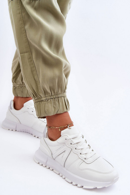 Kožené Dámske tenisky biela farba Kabama