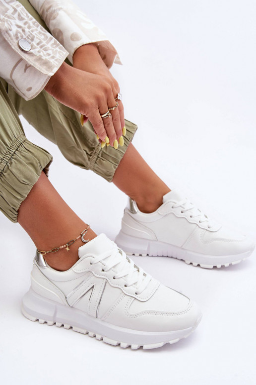 Kožené Dámske tenisky biela farba Kabama