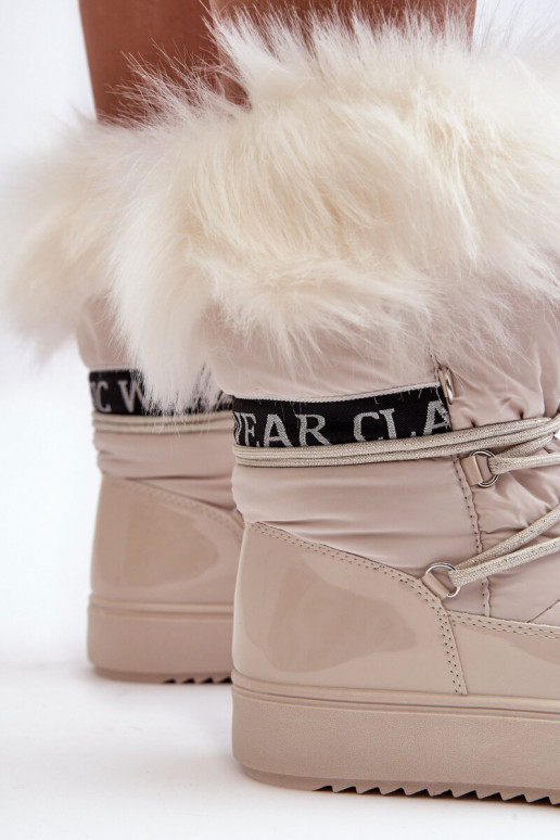 Dámske Snehule so šnúrkami slonovina Santero