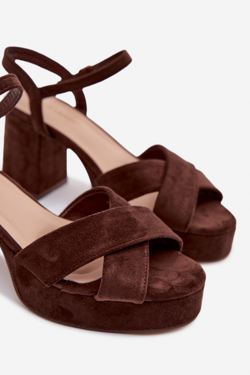 Dámske sandále na vysokom opätku CzekoladoIne Janelia