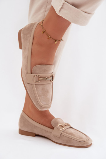 Mokasíny dámske mokasíny s ozdobami béžová Palerina