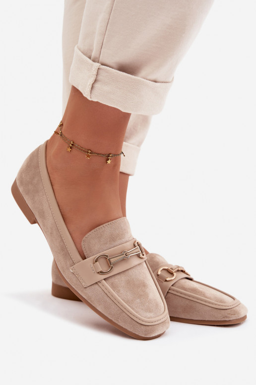 Mokasíny dámske mokasíny s ozdobami béžová Palerina