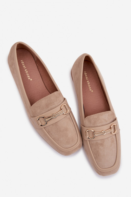 Mokasíny dámske mokasíny s ozdobami béžová Palerina