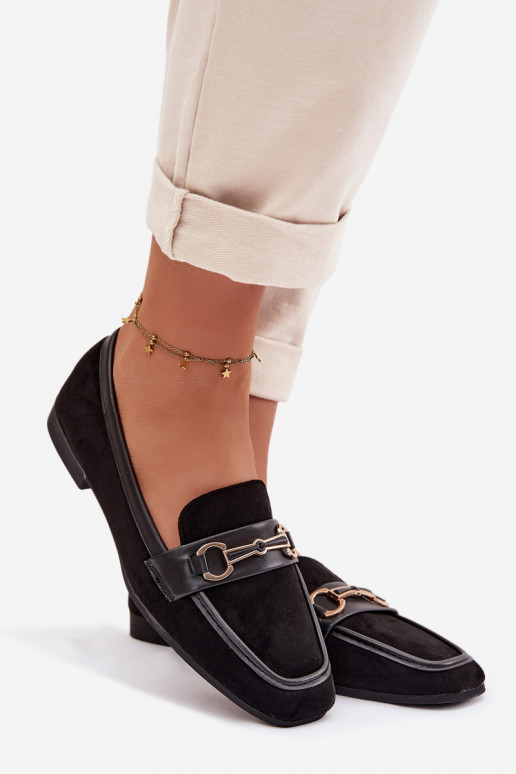 Mokasíny dámske mokasíny s ozdobami čierna Palerina