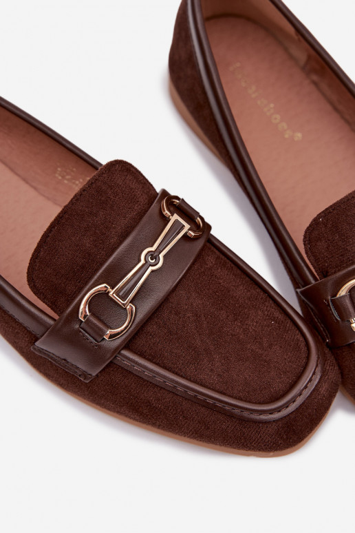 Mokasíny dámske mokasíny s ozdobami Hnedá farba Palerina