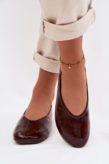 Lakované balerínky z eko kože CzekoladoIne Selanora 2