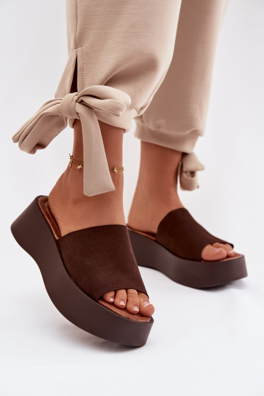 Dámske papuče s platformou CzekoladoIne Liorisse