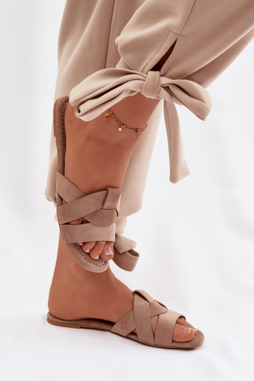 rovná sa Dámske papuče S pruhmi béžová Pavelle