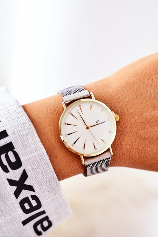 Sledujte Zapnuté Náramok Mesh Giorgio&Dario šedá-zlatej farby