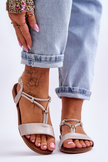 Sandále pre ženy S.Barski KV-541-120 zlatej farby