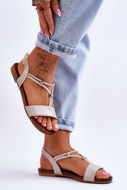 Sandále pre ženy S.Barski KV-541-120 zlatej farby