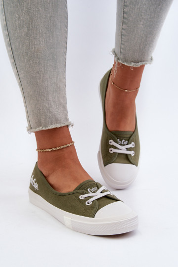 Tenisky Bežná obuv Lee Cooper LCIN-24-31-2729 zelená farba