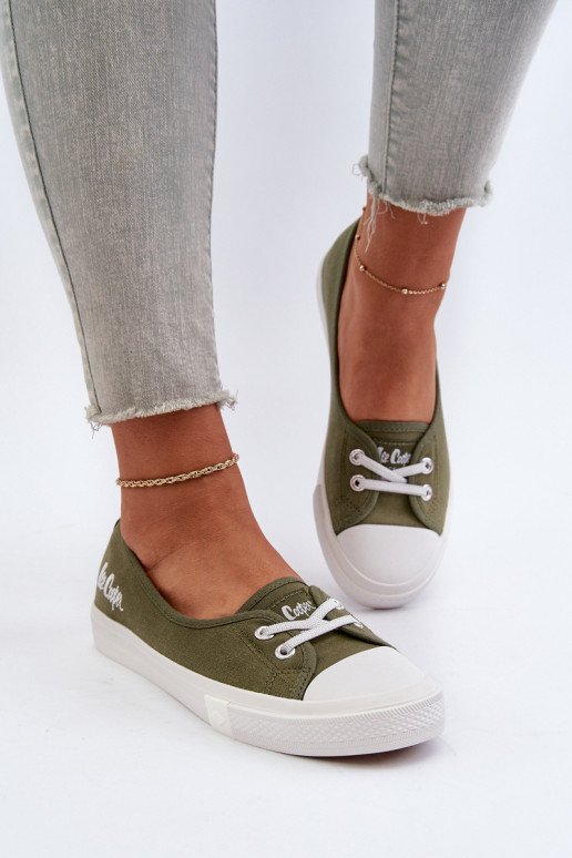 Tenisky Bežná obuv Lee Cooper LCIN-24-31-2729 zelená farba