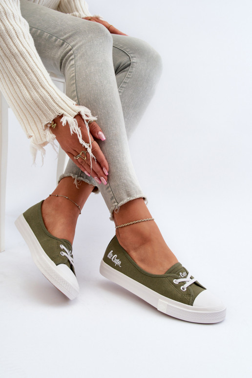 Tenisky Bežná obuv Lee Cooper LCIN-24-31-2729 zelená farba