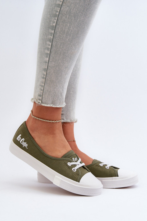 Tenisky Bežná obuv Lee Cooper LCIN-24-31-2729 zelená farba