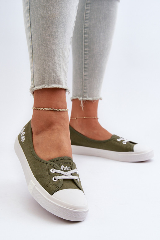 Tenisky Bežná obuv Lee Cooper LCIN-24-31-2729 zelená farba