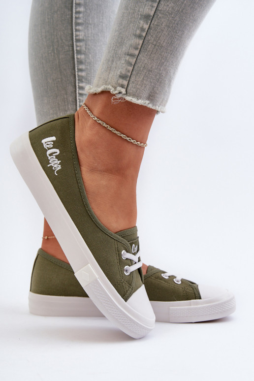 Tenisky Bežná obuv Lee Cooper LCIN-24-31-2729 zelená farba