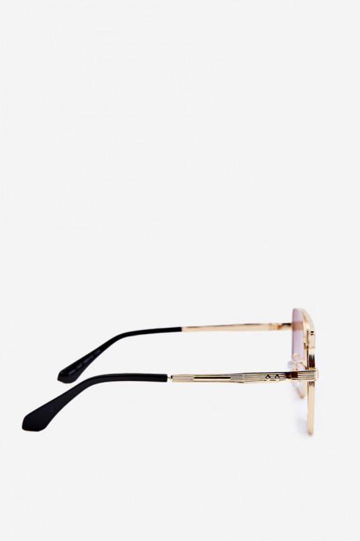 Slnečné okuliare Dámske UV400 zlato-Hnedá farba