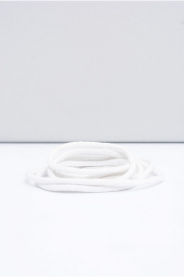 Corbby biela farba Okrúhle šnúrky