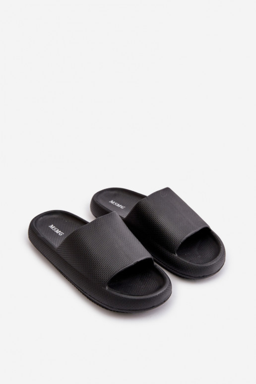 Dámske Ľahké penové šľapky Zapnuté hrubej podrážke čierna Querceria