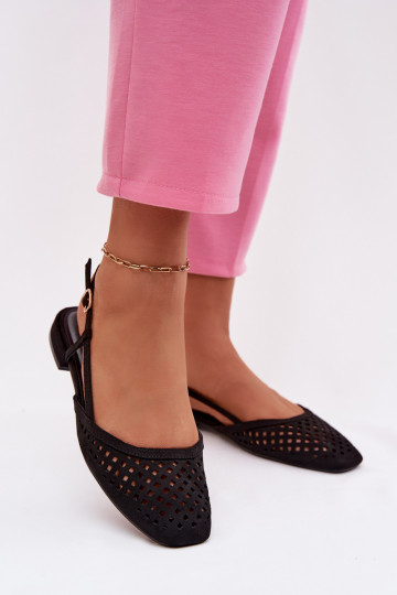 Prelamované balerínkyz eko semišuu čierna Farivelle