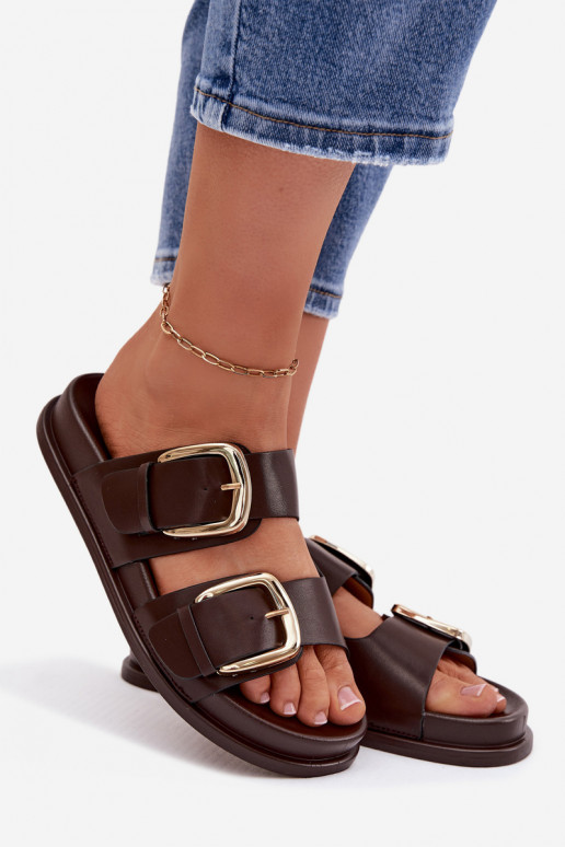 Dámske papuče so zlatými prackami CzekoladoIne Rosivana