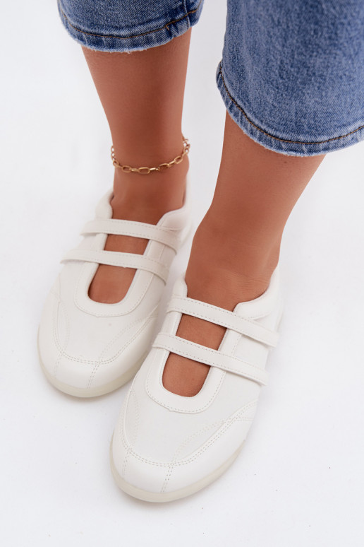 Športový štýl Balerínky Dámske S pruhmi biela farba Farvessa