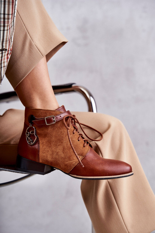 Dámske čižmy Topánky Máciejka 5743A-29 Hnedá farba