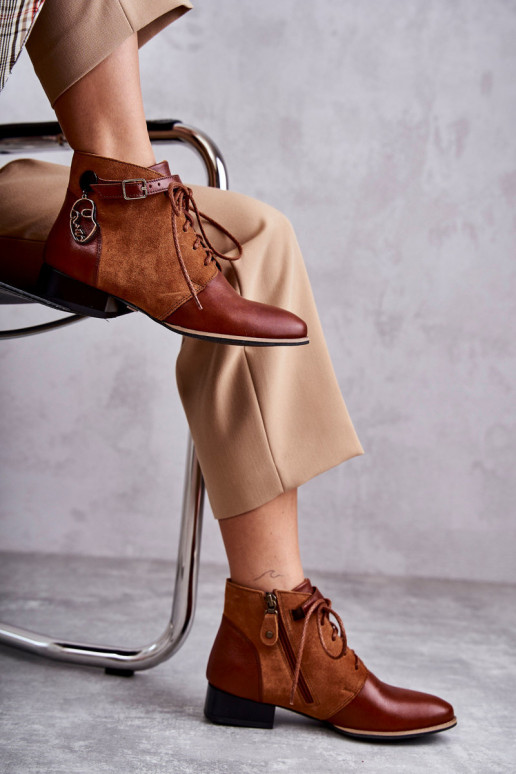 Dámske čižmy Topánky Máciejka 5743A-29 Hnedá farba