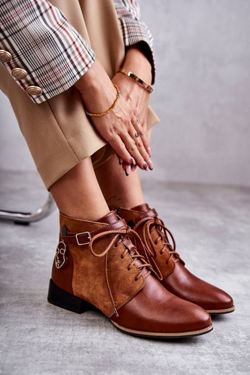 Dámske čižmy Topánky Máciejka 5743A-29 Hnedá farba