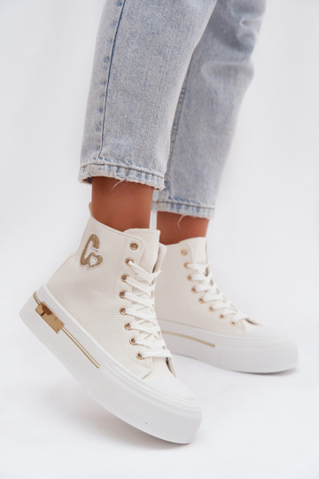 Biele Meloria platformové voľnočasové sandále 2