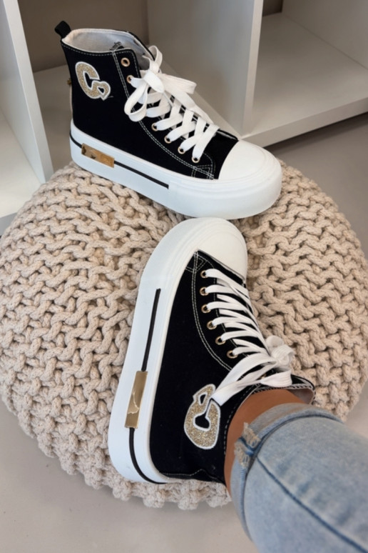 Čierne Meloria platformové voľnočasové sandále