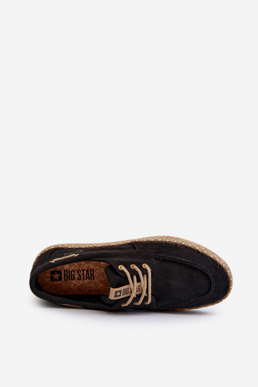 espadrilky pánske so šnúrkami Big Star NN174051 čierna