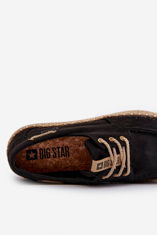 espadrilky pánske so šnúrkami Big Star NN174051 čierna