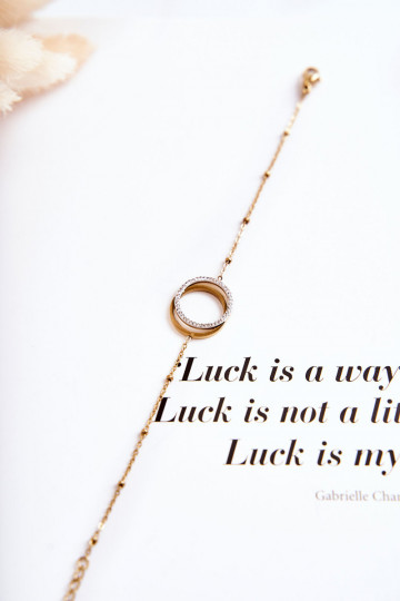 Dámske Elegantný Náramok s krásnymi detailmi A zirkóny zlatej farby