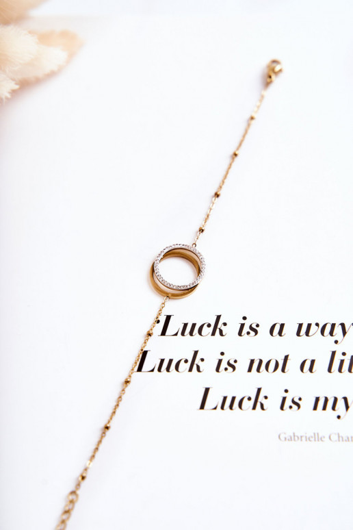 Dámske Elegantný Náramok s krásnymi detailmi A zirkóny zlatej farby