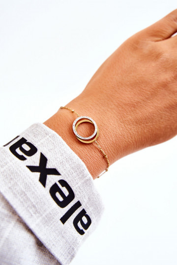 Dámske Elegantný Náramok s krásnymi detailmi A zirkóny zlatej farby 2