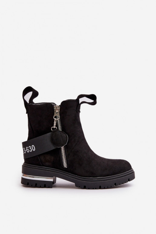 zahriať sa Dámske čižmy so zipsami čierna Calvaro