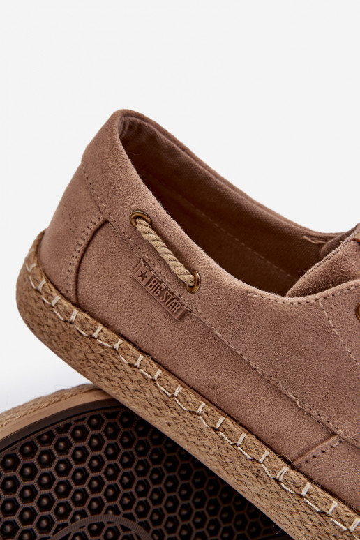 espadrilky pánske so šnúrkami Big Star NN174054 béžová