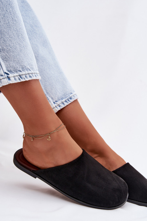 Papuče Dámsky bytz eko semišuu čierna Veronelle